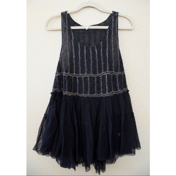 Free People Tops - Free People New without tags mesh beaded tunic